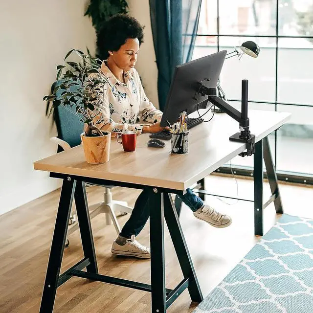 Alt view image 2 of 7 - Ergotron  NX Single Monitor Arm, VESA Desk Mount  for Monitors Up to 34 Inches, 0 to 18 lbs  Matte Black