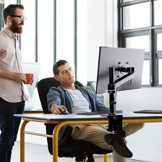 Alt view image 3 of 7 - Ergotron  NX Single Monitor Arm, VESA Desk Mount  for Monitors Up to 34 Inches, 0 to 18 lbs  Matte Black
