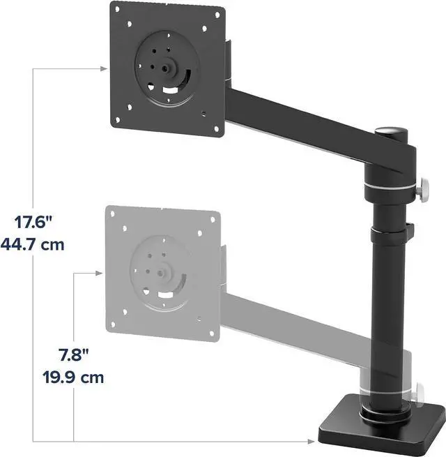 Alt view image 5 of 7 - Ergotron  NX Single Monitor Arm, VESA Desk Mount  for Monitors Up to 34 Inches, 0 to 18 lbs  Matte Black