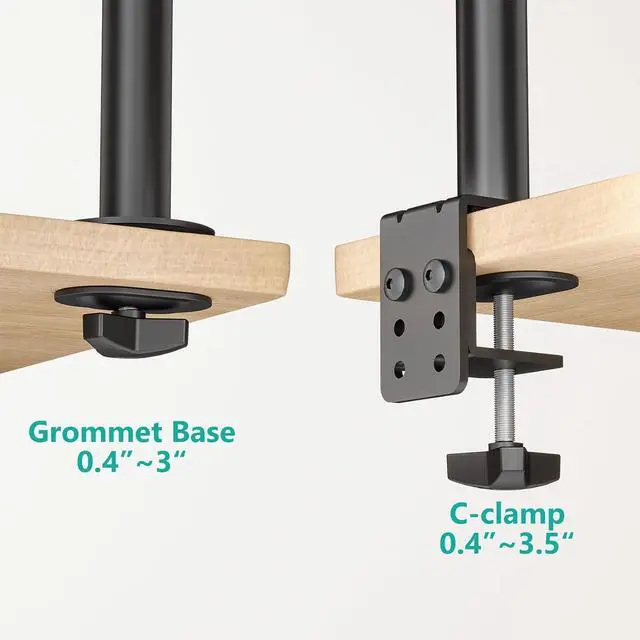 Alt view image 6 of 7 - WALI Single Monitor Mount, Monitors Desk Mount, Single Monitor Arm Holds Screen Up to 32inch, 22lbs, Fully Adjustable Mount Designed for Home Office Application(M001S), Black
