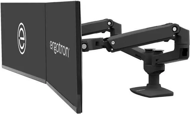 Main image of Ergotron  LX Dual Monitor Arm, VESA Desk Mount  for 2 Monitors Up to 27 Inches, 7 to 20 lbs Each  Matte Black