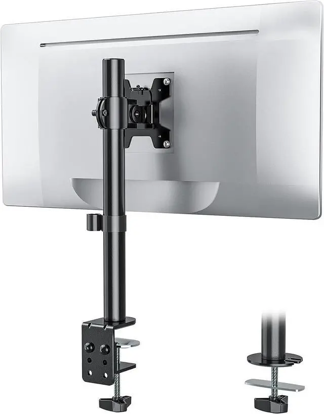 Main image of WALI Single Monitor Mount, Monitors Desk Mount, Single Monitor Arm Holds Screen Up to 32inch, 22lbs, Fully Adjustable Mount Designed for Home Office Application(M001S), Black