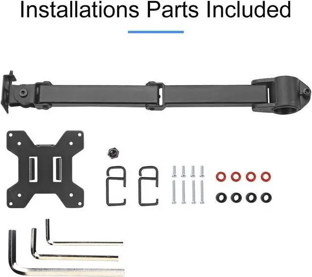 Alt view image 4 of 5 - suptek Single Monitor Arm for Desk Mount Stand,Adjustable Monitor Arm for 13 to 32 inch Screen,Support Weight up to 22lbs,and Mounting Holes 75x75mm to 100x100mm,Black(MD6DB)