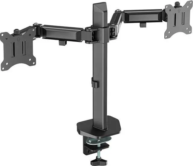 Main image of WALI Dual Monitor Mount, Monitor Arm Fits 2 Screens up to 32 inch, Dual Monitor Stand for Desk 19.8 lbs Weight Capacity per Arm Fully Adjustable Designed for Home Office (M002N), Black
