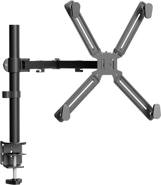 Main image of WALI Single Monitor Arm Desk Mount, with Mounting Adaptor Brackets, Monitor Arm Holds Up to 27 Screens Without Mounting Holes, Adjustable Stand for Home, Office, School Application, (M001U), Black