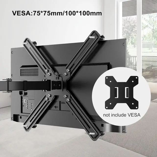 Alt view image 3 of 7 - suptek Universal VESA Mount Bracket Adapter Monitor Arm Mounting Kit for Screen 17 to 27 inch