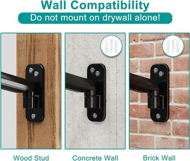 Alt view image 6 of 7 - Monitor Wall Mount Fits 17-32 Inch Flat/Curved Computer Screens, Single Arm Holds up to 19.8lbs, Height Adjustable Gas Spring Wall Monitor Stand Tilt, VESA Mount 75x75/100x100