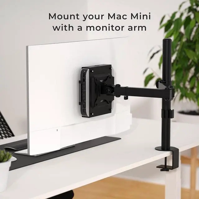Alt view image 3 of 7 - HumanCentric Dual VESA Mount Compatible With Mac Mini, Custom Mac Mini Mount Mounts Mac Mini Behind Monitor With Monitor Arm, VESA Sleeve Compatible With Mac Mini Mount To VESA Monitor and Monitor Arm