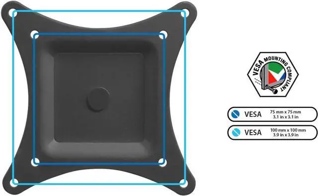 Alt view image 7 of 7 - Mount-It! Dual Monitor Mount | Double Monitor Desk Stand | Fits 2 Computer Screens 19 20 21 22 23 24 27 Inches | C-Clamp and Grommet Base | Heavy Duty Full Motion Arms | VESA 75 100 Compatible