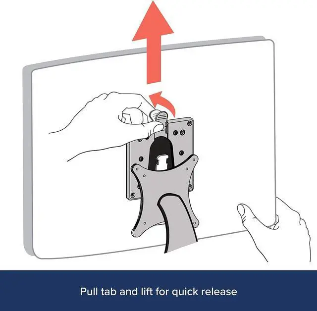 Alt view image 5 of 6 - Ergotron  Quick Release Bracket  for Monitor and TV Screens Up to 35 lbs, Less Than 3 Inch Display Depth  Add-on for VESA Monitor Arms