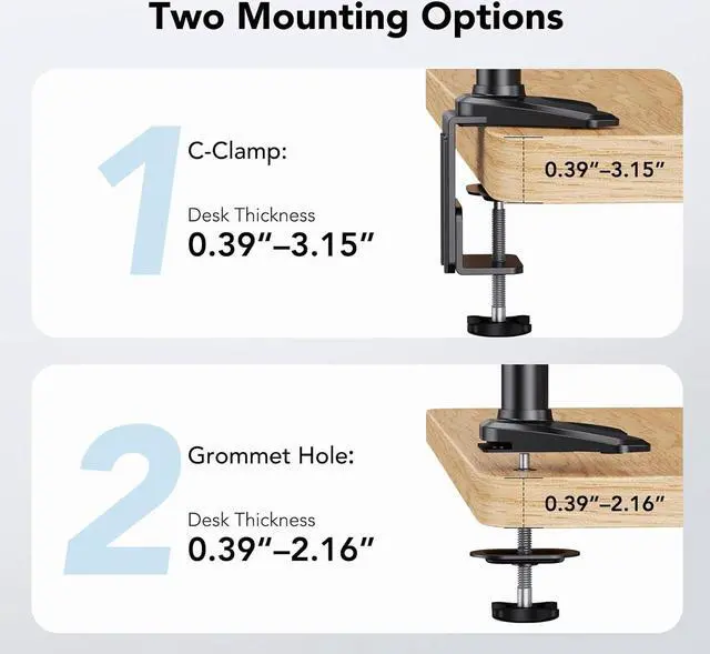 Alt view image 6 of 7 - HUANUO Dual Monitor and Laptop Mount for Max 32 Monitor and 17 Laptop, Adjustable Spring Arm with Tilt, Swivel and Rotation, Dual Monitor and Notebook Stand with VESA Bracket 75/100 mm