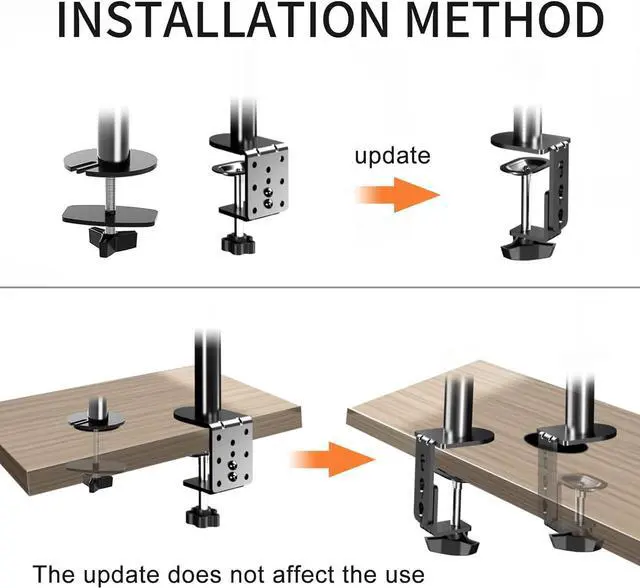 Alt view image 4 of 7 - Suptek Dual LED LCD Monitor Desk Mount Heavy Duty Fully Adjustable Stand for 2 / Two Screens up to 27 inch