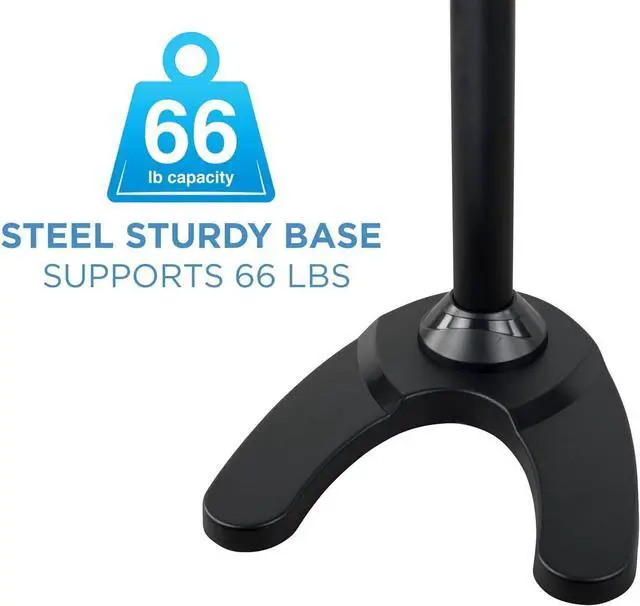 Alt view image 3 of 7 - Mount-It! Triple Monitor Stand | 3 Monitor Stand Mount | Free Standing and Grommet Bases | Fits 19 20 21 22 23 24 Inch Computer Screens | Three Heavy Duty Adjustable Arms | VESA 75 100 Compatible