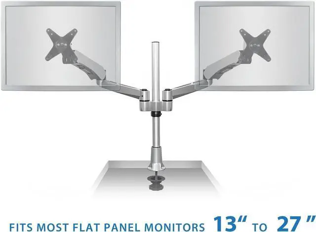 Alt view image 5 of 7 - Mount-it! Height Adjustable Full Motion Two Monitor Computer Desk Mount Spring Arm Quick Release with Grommet Base (MI-45111)
