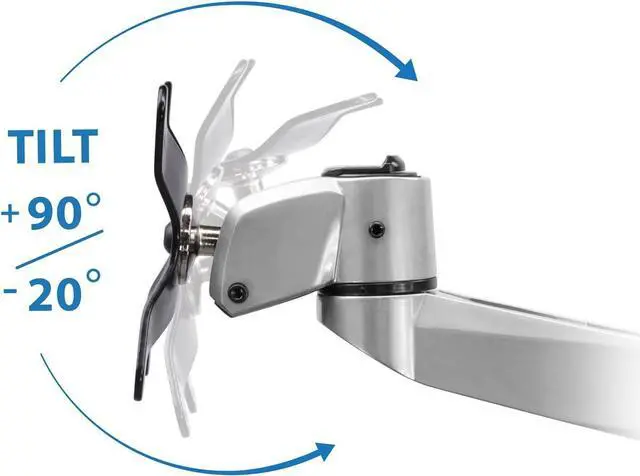 Alt view image 7 of 7 - Mount-it! Height Adjustable Full Motion Two Monitor Computer Desk Mount Spring Arm Quick Release with Grommet Base (MI-45111)
