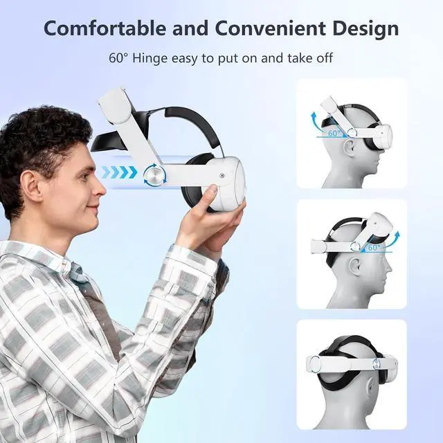 Alt view image 5 of 7 - Aolukytech Comfort Battery Head Strap 10000mAh Compatible with Quest 3 Accessories, Battery Pack Soft Cushion VR Elite Strap for Balance Weight, Extend Playtime & Enhance Immersion & Fast Charge