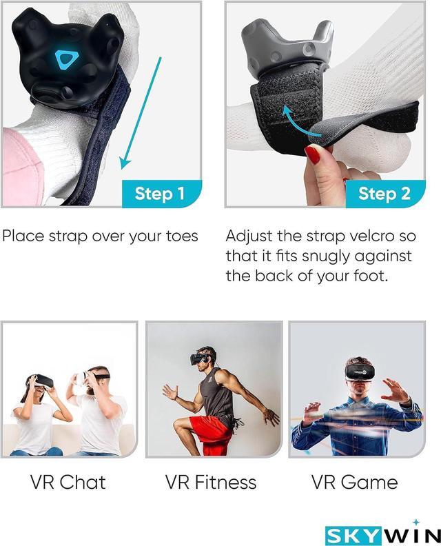 Alt view image 4 of 7 - Skywin Vive Tracker Straps for HTC Vive, 3.0, 2.0, and Ultimate Trackers, 2 Pack Feet Strap, Secure and Comfortable Full Body Tracking (Trackers Not Included)