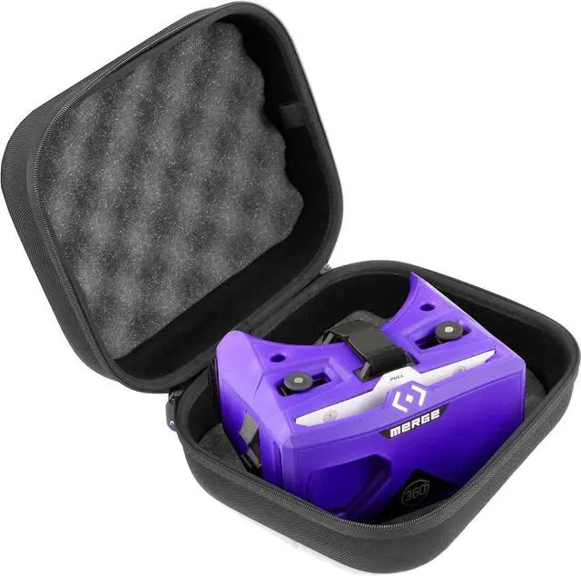Main image of Casematix Virtual Reality Headset Case Compatible with Merge VR Headset with Travel Handle and Protective Padded Foam Interior, Case Only