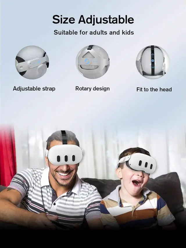 Alt view image 4 of 7 - CNBEYOUNG Adjustable Head Strap Compatible with Quest 2 Quest 3, Replacement for Quest 2/3 Elite Strap Accessories for Enhanced Support and Comfort in VR