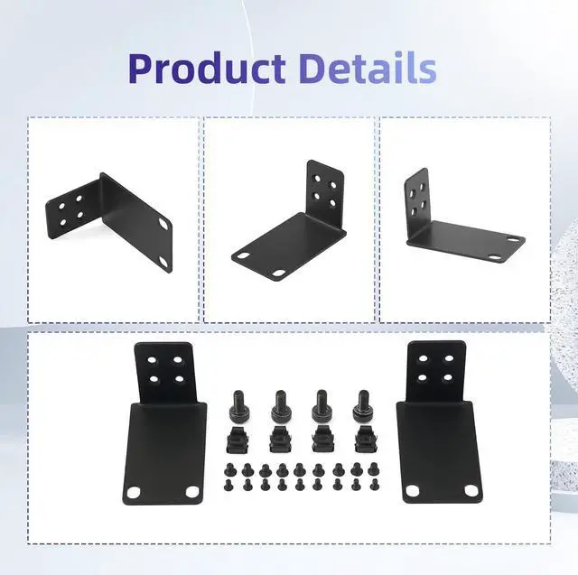 Alt view image 3 of 7 - Rack Mount Kit 19 Inch Rack Ears for Dell PowerConnect Series and Some Buffalo GU/MP Series Switches