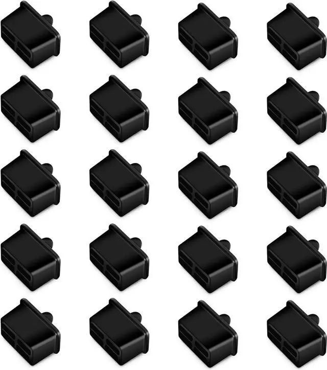Main image of SFP-A Dust Cover Caps Ethernet Port Plugs Protector for Network Switches Routers Hubs Slot Port, Black Silicone,15x10x17mm,20pcs