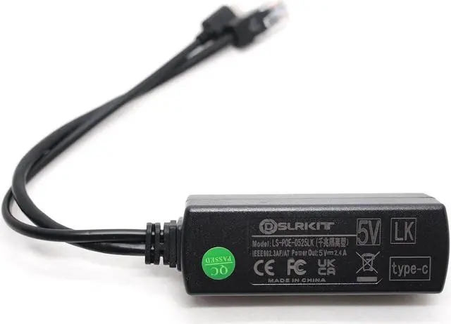 Alt view image 3 of 6 - Gigabit USB Type C Active PoE Splitter 48V to 5V IEEE802.3af Power Over Ethernet for Raspberry Pi 4 4B