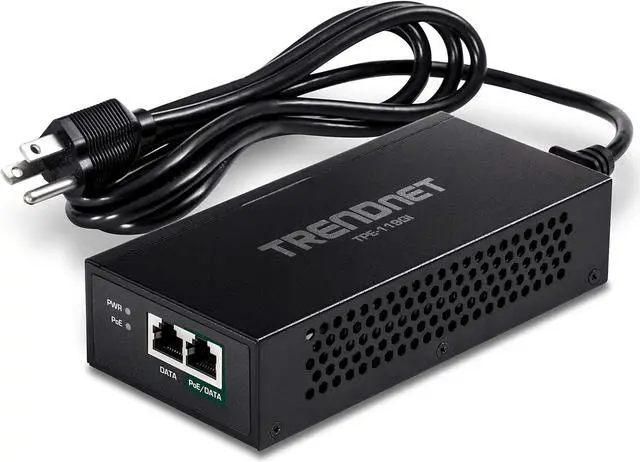 Main image of Gigabit PoE++ Injector, Convert A Non-PoE Port to A PoE++ Gigabit Port, PoE (15.4W), PoE+ (30W), Or PoE++ (95W), Up to 100m (328 ft), Integrated Power Supply, Black, TPE-119GI