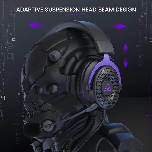 Alt view image 5 of 7 - EKSA E900 Headset with Microphone for PC, PS4,PS5, Xbox - Detachable Noise Canceling Mic, 3D Surround Sound, Wired Headphone for Gaming, Computer, Laptop, 3.5MM Jack