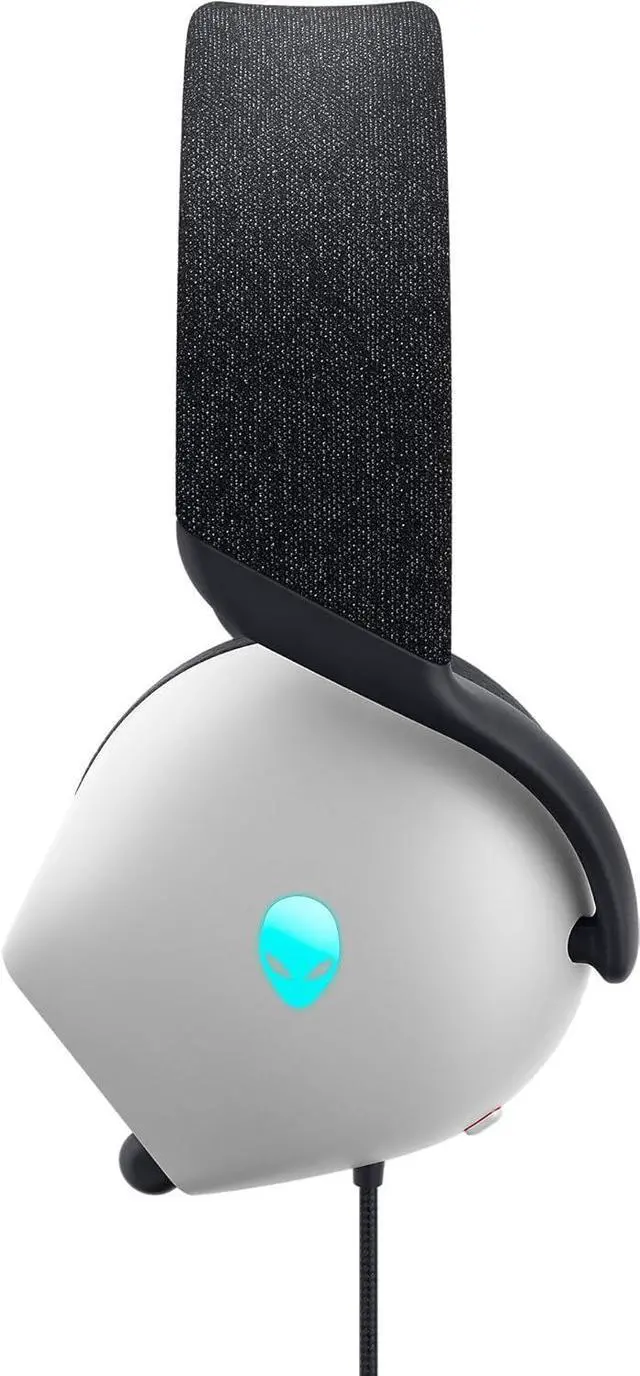 Alt view image 3 of 7 - Alienware AW520H Wired Gaming Headset - Dolby Atmos, Unidirectional, AlienFX 16.8 Million RGB Colors, Microphone Mute, Volume On-Headset Controls, 40mm Hi-Res Certified - Lunar Light, Lunar Light
