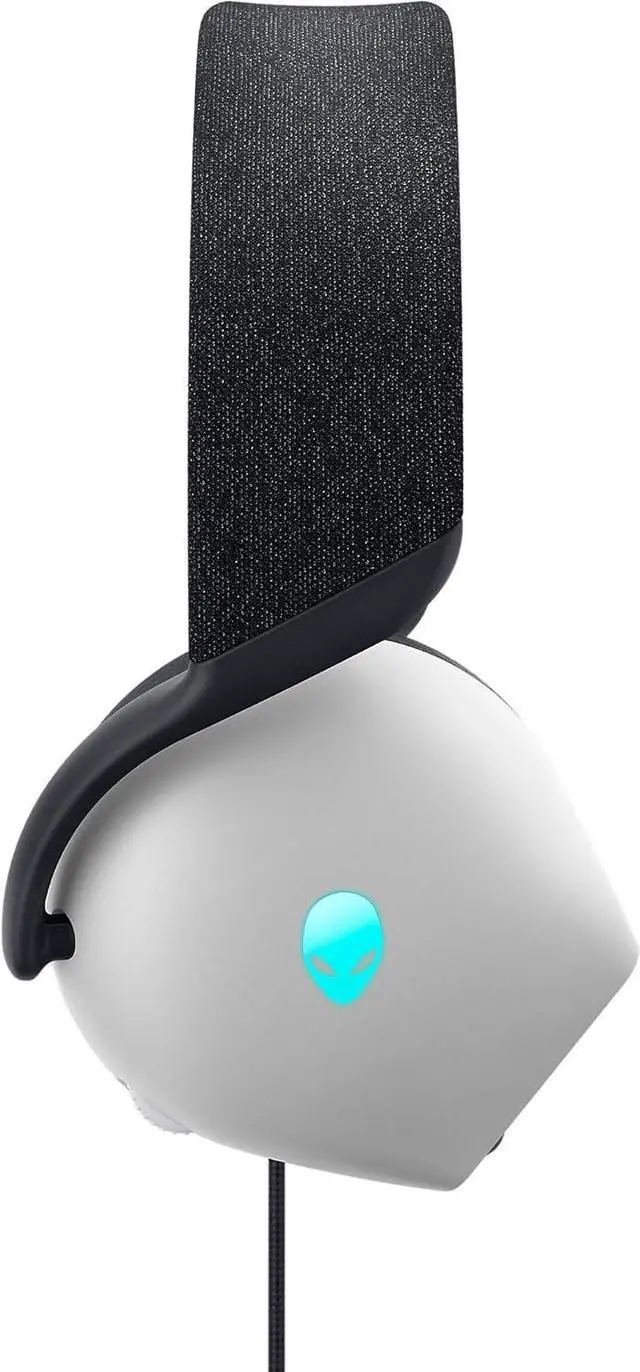 Alt view image 5 of 7 - Alienware AW520H Wired Gaming Headset - Dolby Atmos, Unidirectional, AlienFX 16.8 Million RGB Colors, Microphone Mute, Volume On-Headset Controls, 40mm Hi-Res Certified - Lunar Light, Lunar Light