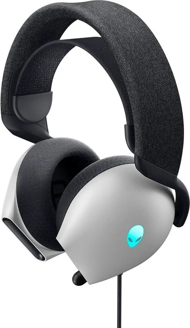 Alt view image 6 of 7 - Alienware AW520H Wired Gaming Headset - Dolby Atmos, Unidirectional, AlienFX 16.8 Million RGB Colors, Microphone Mute, Volume On-Headset Controls, 40mm Hi-Res Certified - Lunar Light, Lunar Light