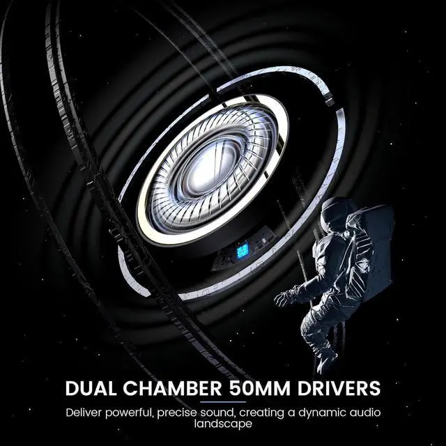 Alt view image 2 of 7 - EKSA StarEngine S Gaming Headset for PC, PS4, PS5, Switch, Xbox One, Xbox Series X/S-Wired Gaming Headphones with Detachable Noise Cancelling Mic, 50mm Drivers, 3.5mm Over-Ear Computer Headphones