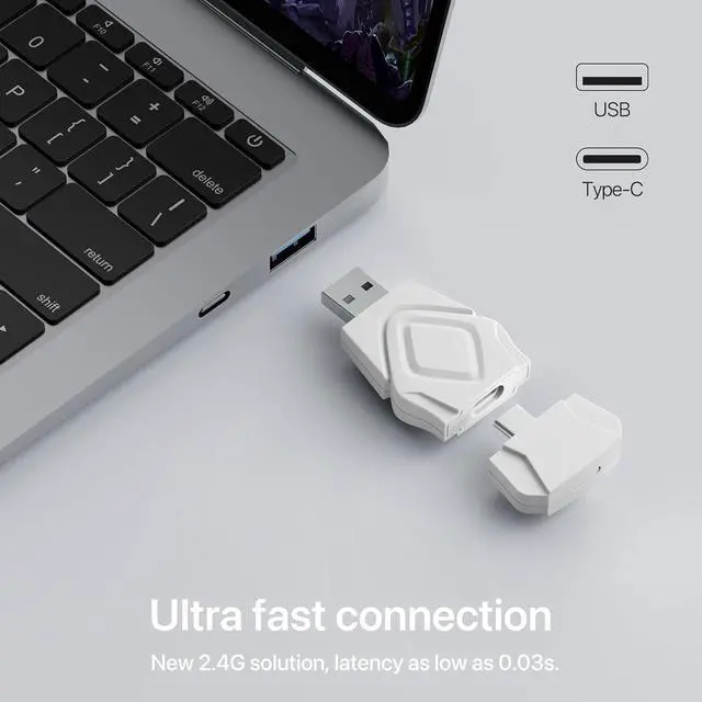 Alt view image 3 of 6 - YOWU Cat Ear Headphones 4GS -Wireless Bluetooth Noise Cancelling Headphones, RGB Gaming Headset with Mic & 2.4G USB/Type C Dongle for PC/PS4/PS5/XBOX/Switch