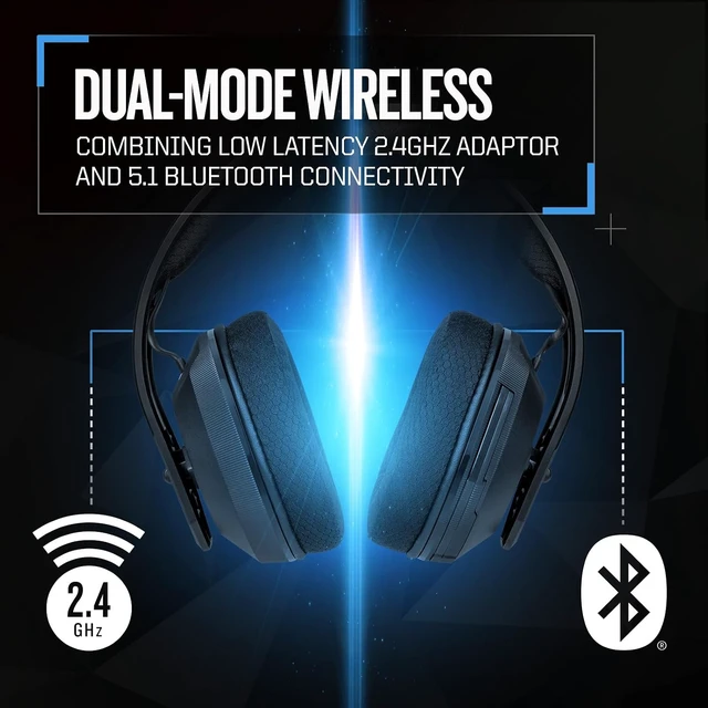 Alt view image 2 of 4 - RIG 600 PRO HS Dual Wireless Multiplatform Gaming Headset with Bluetooth for PS4, PS5, Nintendo Switch, PC, and Mobile - Black