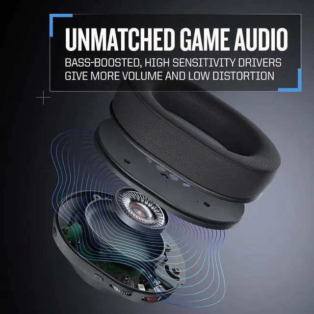 Alt view image 4 of 7 - 600 PRO HX Dual Wireless Universal Gaming Headset with Bluetooth for Xbox Series X|S, Xbox One, Playstation PS4, PS5, Nintendo Switch, PC, USB & Mobile