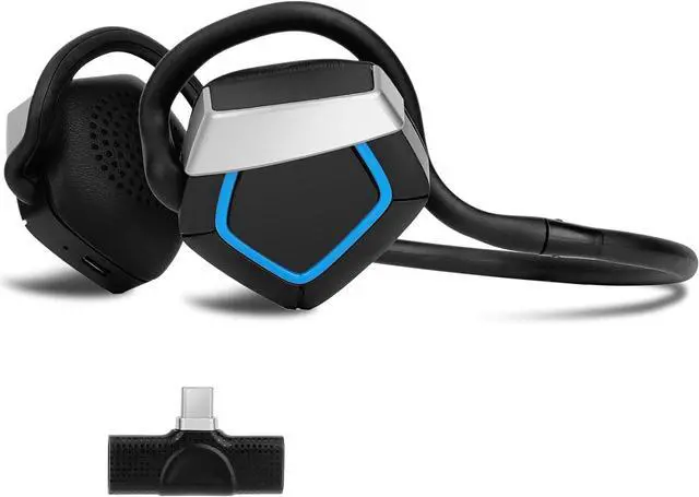 Main image of HUHD Wireless Gaming Headphones for PS5, PS4, PC, Nintendo Switch, Computer with mic - Playstion 5, Switch Wireless Gaming Headset with Detachable & Adjustable Microphone - On-Ear, Foldable, Blue