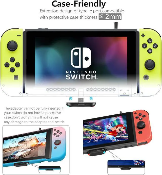 Alt view image 4 of 7 - Thunderobot Bluetooth Adapter for Nintendo Switch/Lite, BT 5.0 Wireless Audio Transmitter with Low Latency USB C to A Converter for Bluetooth Headphone Speakers on PS4 PS5 PC Laptop Airpods