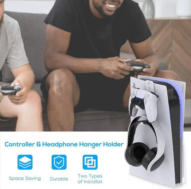 Alt view image 6 of 6 - Hanger Holder for PS5/PS5 Slim/ PS5 Pro, for PS5 Controller and Headphone Stand for Xbox Series X, for Xbox one, for PS5 Slim/PS5 Pro,for PS4/Switch, Steam & More, Stay Organized No Screws