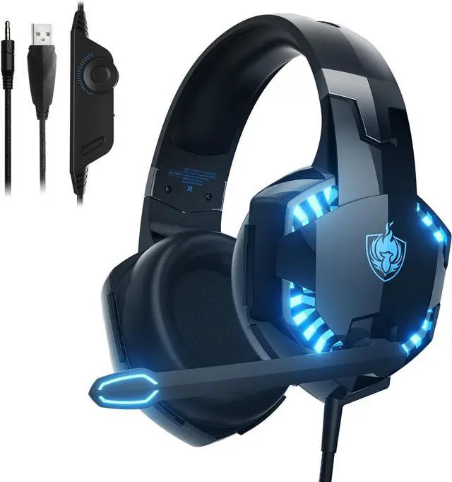 Main image of PC Gaming Headset, G2000 Stereo Gaming Headset for PS4 Xbox One PS5 Nintendo Controller, Over Ear Headphones with Noise Cancelling Mic, Bass Surround, Laptop Tablet Games