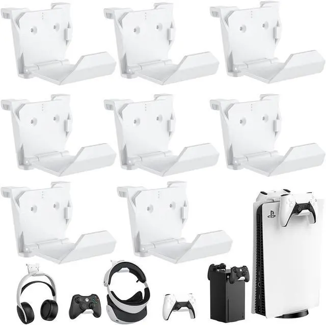 Main image of KUNSLUCK 8 Pack Controller Wall Mount for PS5, Xbox, Switch Controller, Wall Mount Stand for Controller&Headset