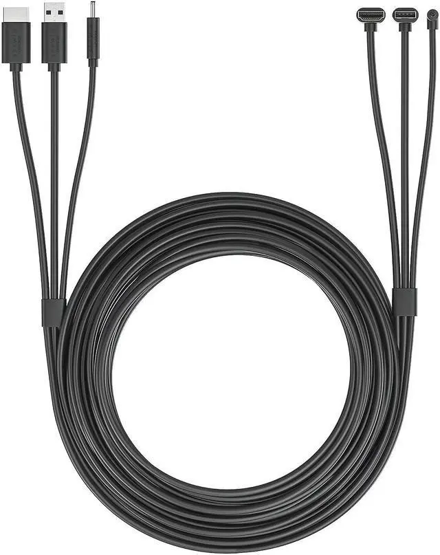 Main image of Skywin 3-in-1 Flat HTC Vive Compatible Cable - Replacement for HTC Vive 3 in 1 HDMI+USB+DC 5 Meter Flat Cable for Linkbox and Headset Connection (16 Foot)