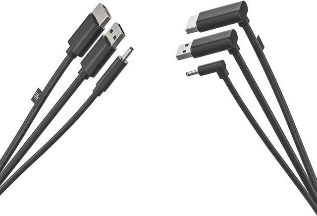 Alt view image 3 of 6 - Skywin 3-in-1 Flat HTC Vive Compatible Cable - Replacement for HTC Vive 3 in 1 HDMI+USB+DC 5 Meter Flat Cable for Linkbox and Headset Connection (16 Foot)
