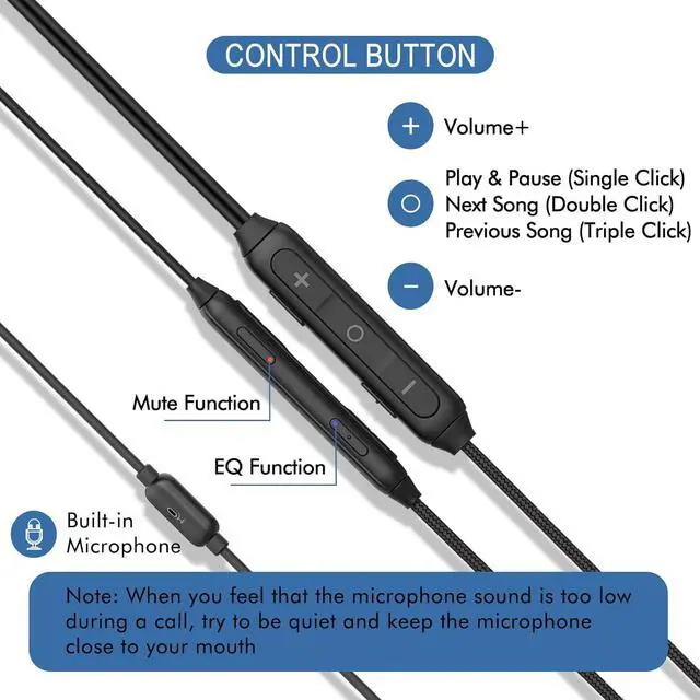 Alt view image 3 of 7 - GEVO USB Earbuds with Microphone for PC Laptop, Wired USB Computer in-Ear Headphone 2M/6.6FT Wired Earphones with Volume Controls & Mute Fuction Noise Cancelling Mic for Office Live Gaming Headset