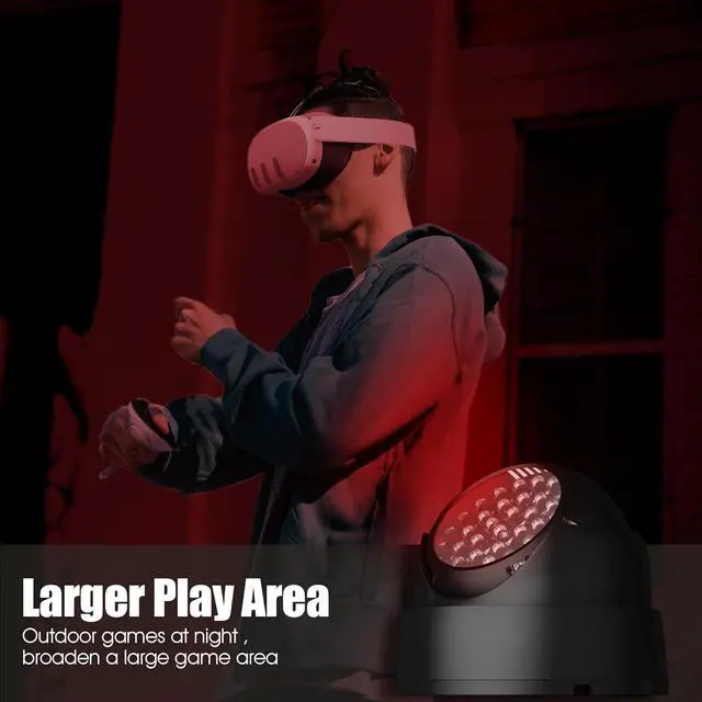 Alt view image 5 of 5 - Orzero Ir Illuminator Infrared Light Compatible for Quest, Quest 2, Enhance Hand Tracking Immersive No-Light Disturbance Increase Sensitivity with Power Adapter - Black
