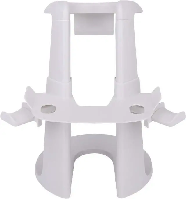Alt view image 3 of 7 - Design VR Stand Compatible with Quest 3S/Quest 3/Quest 2/ Quest/Rift S/Valve Index Headset, and Touch Controllers Accessories(White)