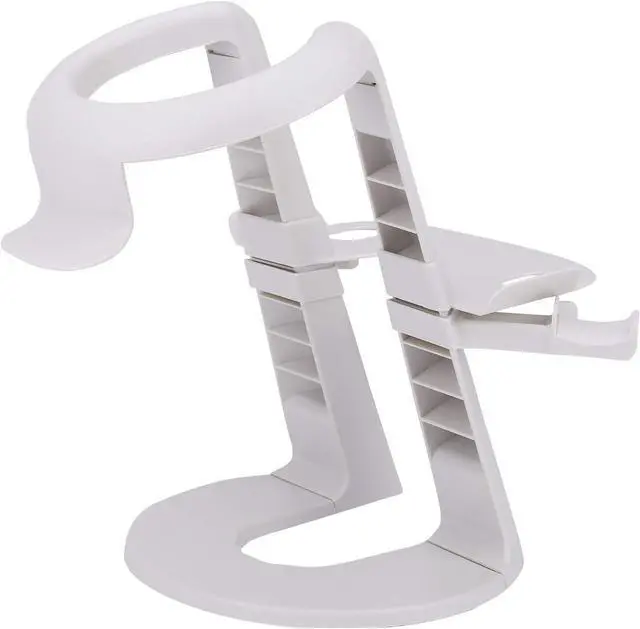 Alt view image 4 of 7 - Design VR Stand Compatible with Quest 3S/Quest 3/Quest 2/ Quest/Rift S/Valve Index Headset, and Touch Controllers Accessories(White)