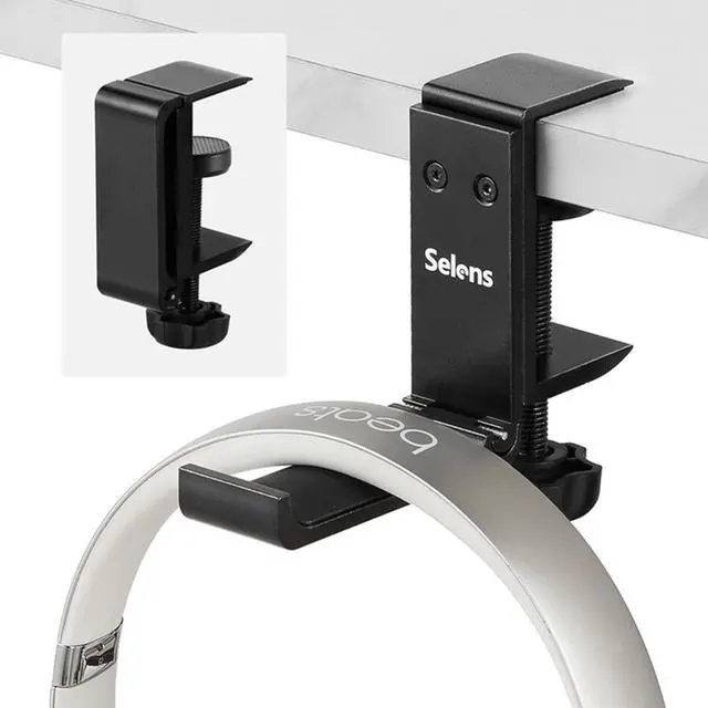 Main image of Selens Headphone Holder Gaming Headset Stand for Desk, Foldable Headphone Hanger Universal Fit for PC Game Headsets, Over-Ear Headphones, Aluminum