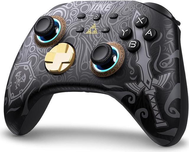 Main image of IINE Wireless Switch Controller, Switch Pro Controllers for Nintendo Switch/Lite/OLED, Switch Remote Gamepad with Headset Jack/RGB Light/Macro Setting/Wake up/Turbo/Adjustable Dual-Motor Vibration