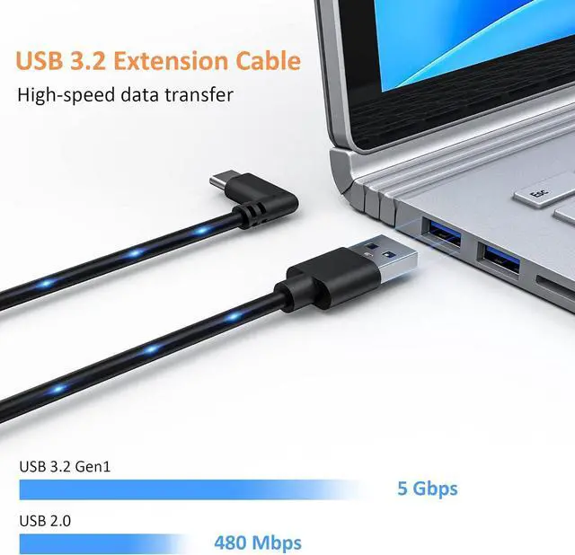 Alt view image 3 of 7 - NexiGo Enhanced 16FT Link Cable with Signal Amplifier, USB 3.2 Gen1 Type C to A, Fast Charging & High-Speed Data Transfer (up to 5Gbps), Compatible with Oculus Quest 1 and 2 Headset to Gaming PC