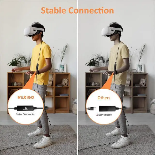 Alt view image 6 of 7 - NexiGo Enhanced 16FT Link Cable with Signal Amplifier, USB 3.2 Gen1 Type C to A, Fast Charging & High-Speed Data Transfer (up to 5Gbps), Compatible with Oculus Quest 1 and 2 Headset to Gaming PC